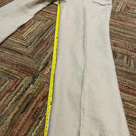 INC International Concepts Womens Size 8P 100% Linen Pants Light grey - Picture 4 of 6